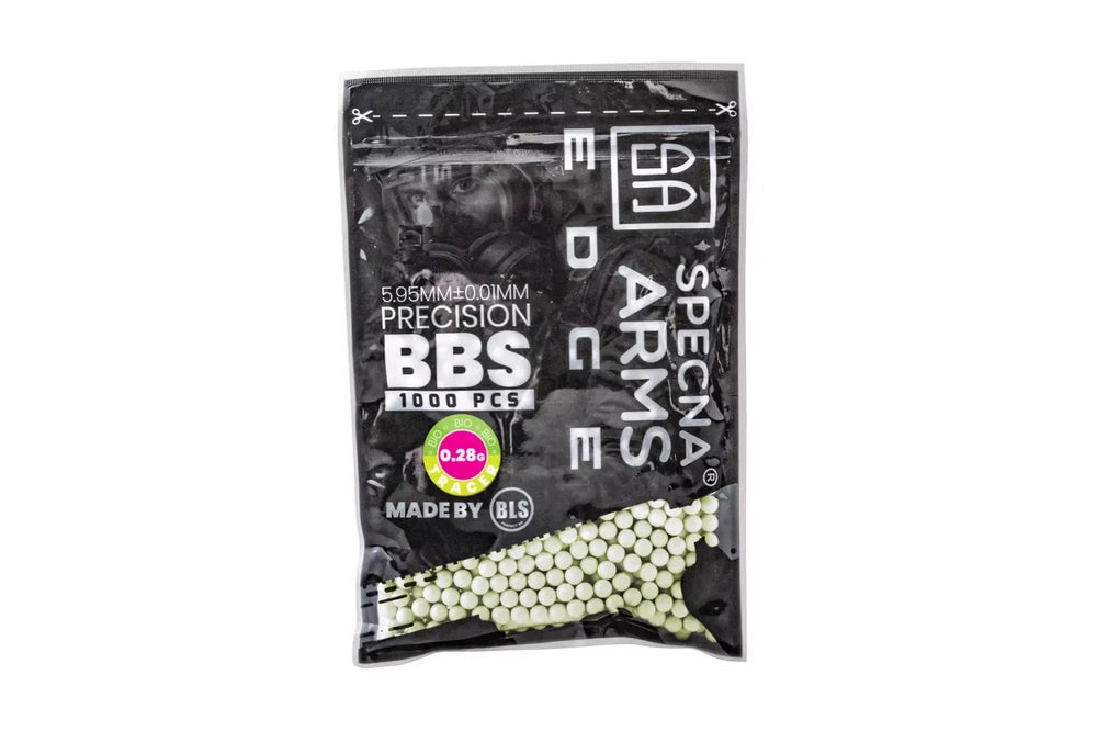0.28g Specna Arms EDGE™ Tracer BIO Precision BBs - 1000 BBs – Green