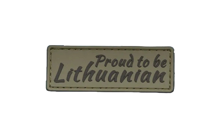 Antsiuvas PVC „Proud to be Lithuanian“