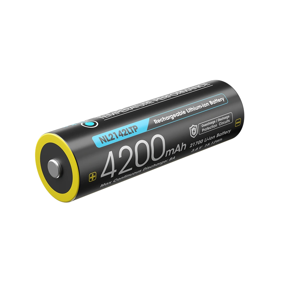 įkraunama Li-ion baterija žemoms temperatūroms Nitecore NL2142LTP 21700- 4200mAh