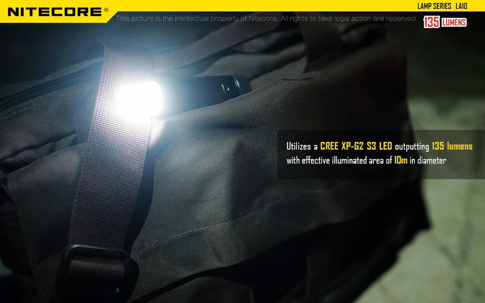 Nitecore LA10 mini žibintuvėlis – 135 liumenų