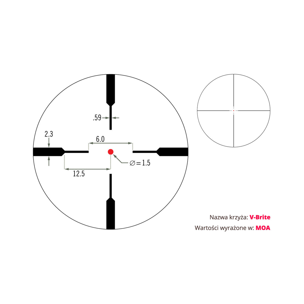 Optinis taikiklis Vortex Crossfire II 1-4x24 V-Brite, 30 mm
