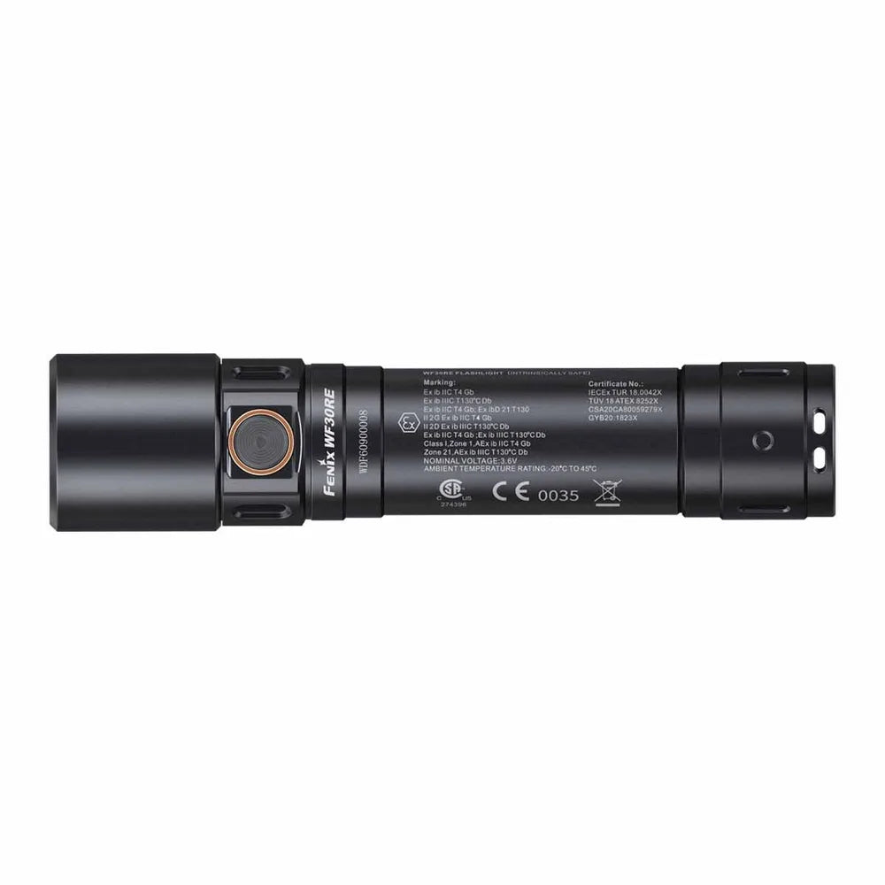 Fenix WF30RE LED žibintuvėlis tiesiame vaizde