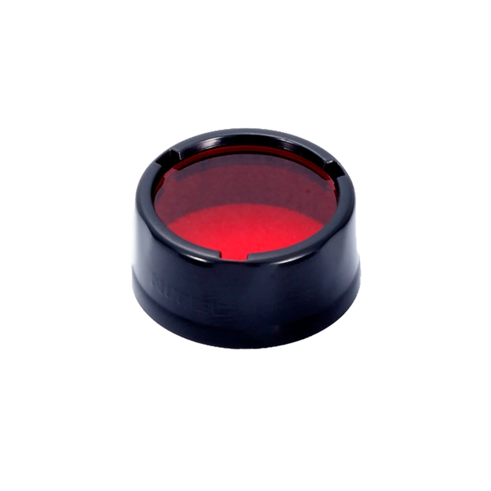 Raudonas filtras Nitecore NFR26 – suderinamas su 26,8 mm žibintuvėlio galvutėmis