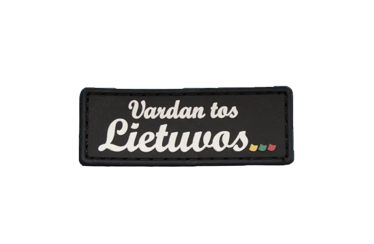 Antsiuvas PVC „Vardan tos Lietuvos…“