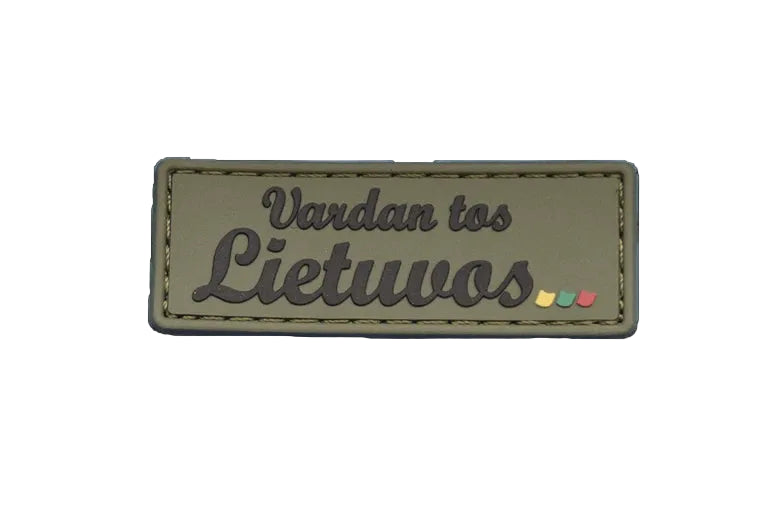 Antsiuvas PVC „Vardan tos Lietuvos…“