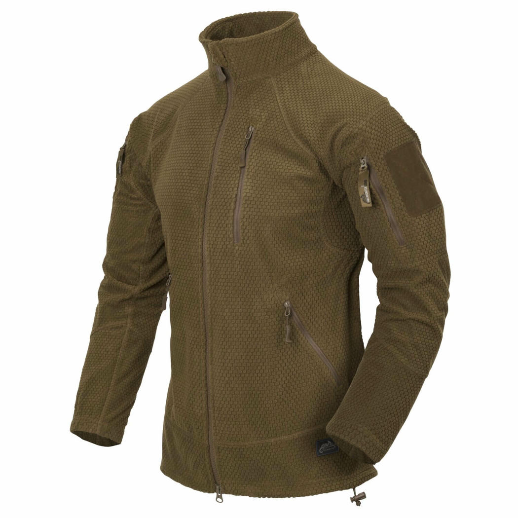 taktinis flisinis dzemperis helikon-tex alpha tactical coyote 