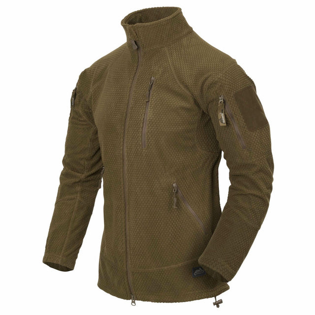 taktinis flisinis dzemperis helikon-tex alpha tactical coyote 