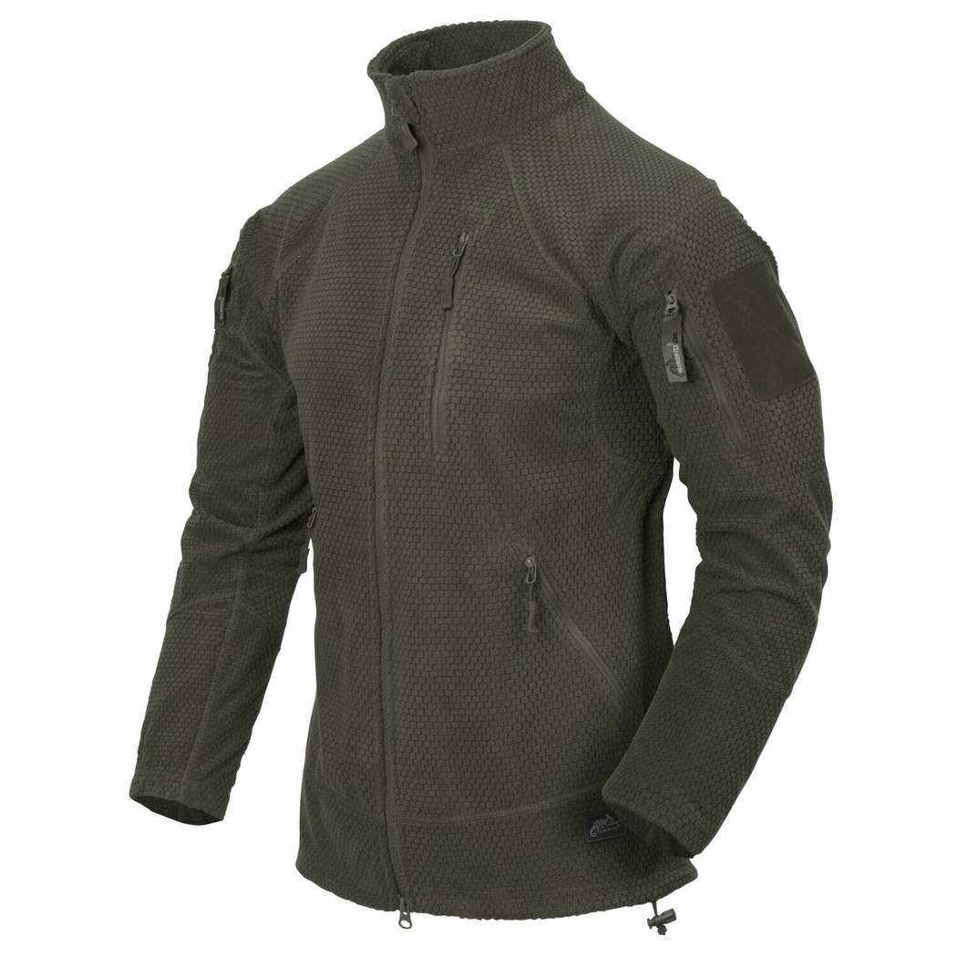 taktinis flisinis dzemperis helikon-tex alpha tactical olive green