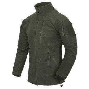 taktinis flisinis dzemperis helikon-tex alpha tactical olive green