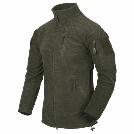 taktinis flisinis dzemperis helikon-tex alpha tactical olive green