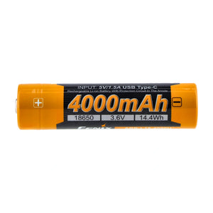 USB-C įkraunama baterija Fenix ARB-L18U (18650 4000 mAh 3,6V)