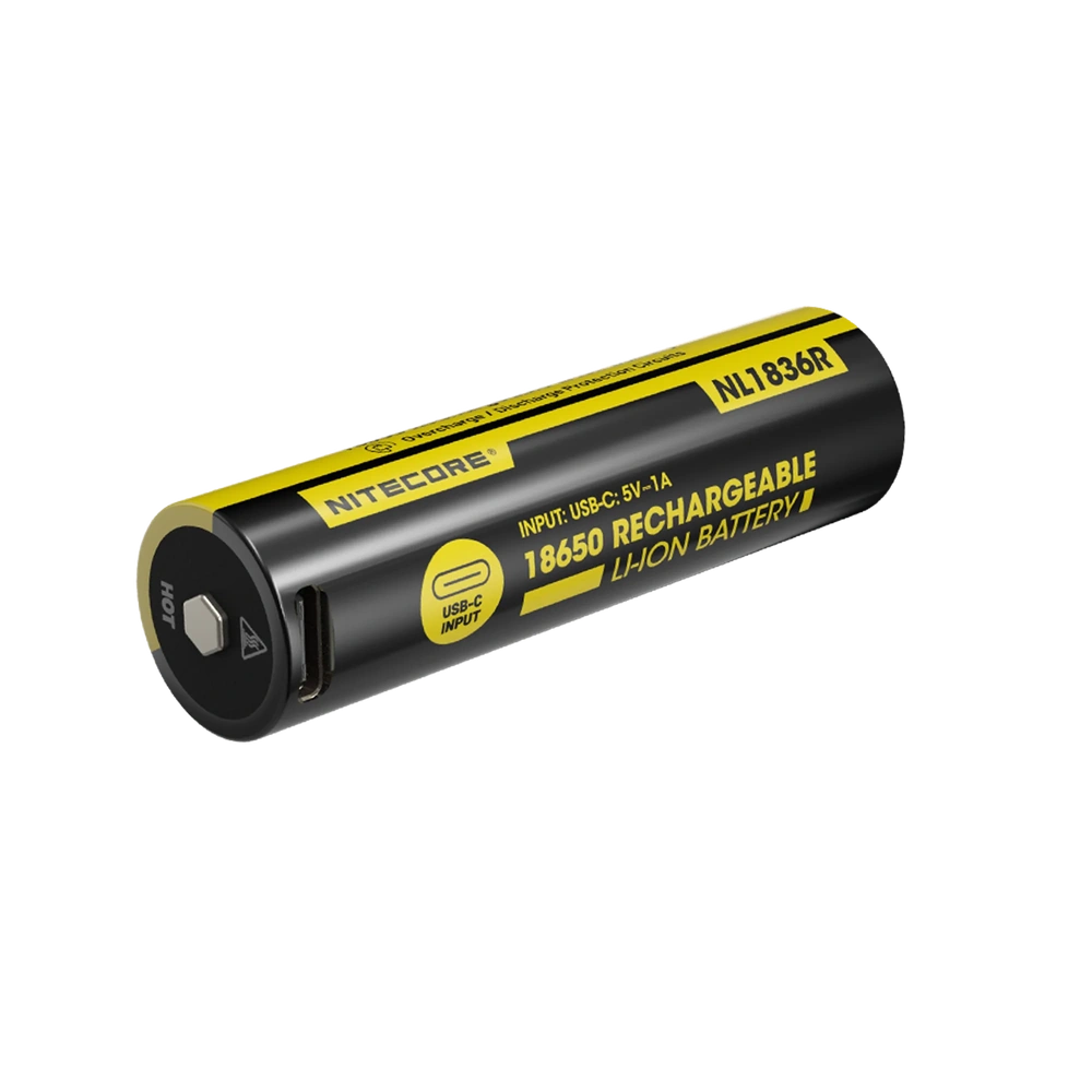 Įkraunama ličio jonų baterija Nitecore NL1836R, 18650– 3600mAh