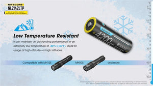 įkraunama Li-ion baterija žemoms temperatūroms Nitecore NL2142LTP 21700- 4200mAh
