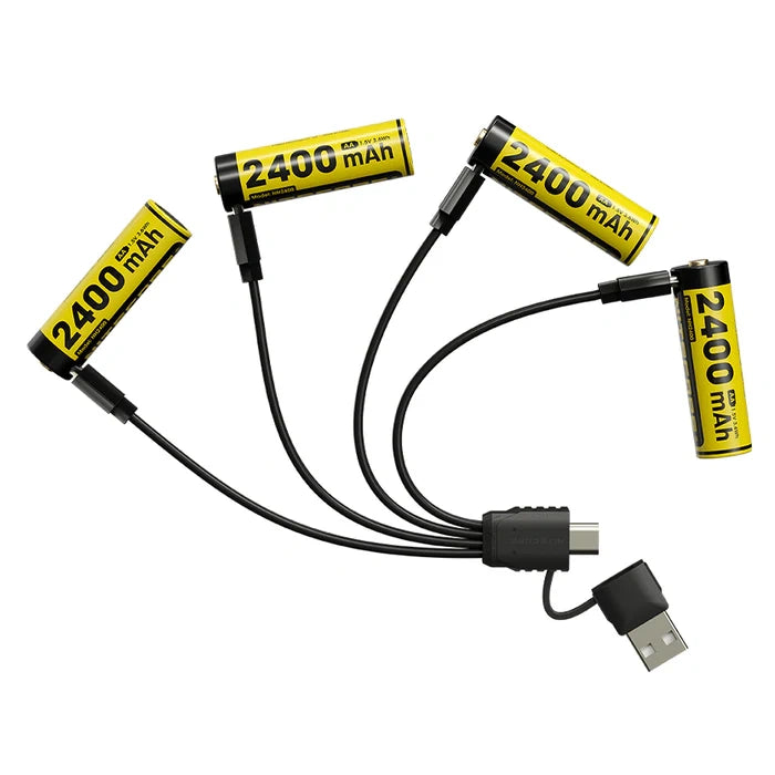 Įkraunamos AA baterijos Nitecore NH2400, 2400mAh, 4vnt.