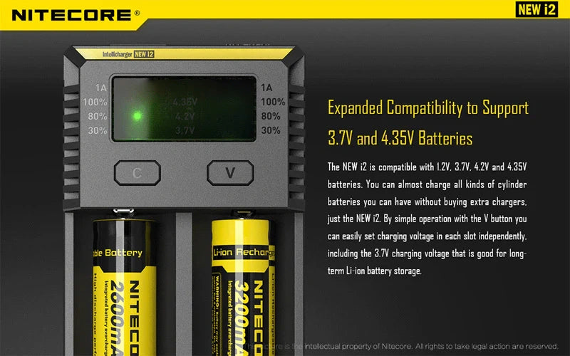 Nitecore i2 universalus akumuliatorių įkroviklis