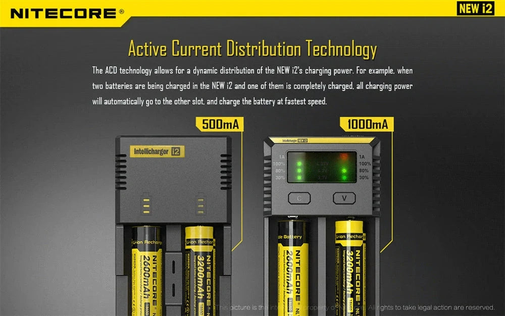 Nitecore i2 universalus akumuliatorių įkroviklis