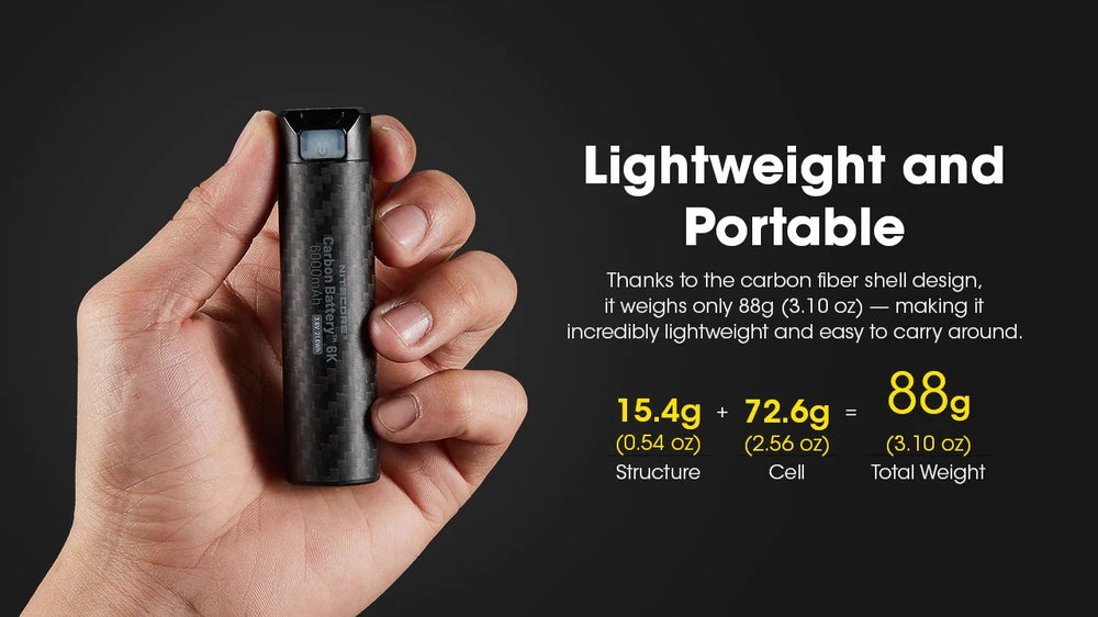 Išorinė baterija Nitecore Carbon Battery 6K, 6000mAh