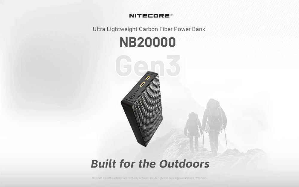 Išorinė baterija Nitecore NB20000 Gen3– 20000mAh