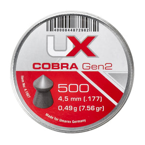 Kulkelės pneumatiniams ginklams UX Cobra Gen.2 4,5 mm 500vnt.