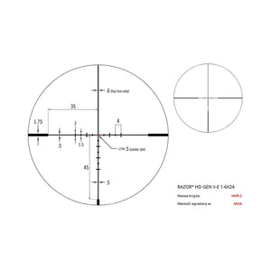 Optinis taikiklis Vortex Razor II HD-E 1-6x24 30 mm JM-1/VMR-2