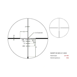 Optinis taikiklis Vortex Razor II HD-E 1-6x24 30 mm JM-1/VMR-2