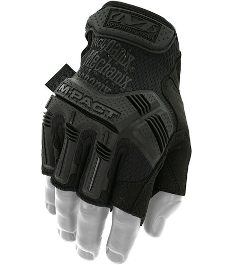 bepirstes taktines pirstines mechanix m-pact juodos virsus