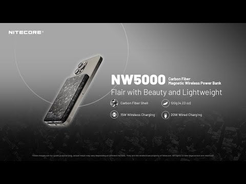 Išorinė baterija Nitecore NW5000, magnetinė belaidė– 5000 mAh
