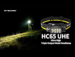 Galvos žibintuvėlis Nitecore HC65 UHE, 2000lm