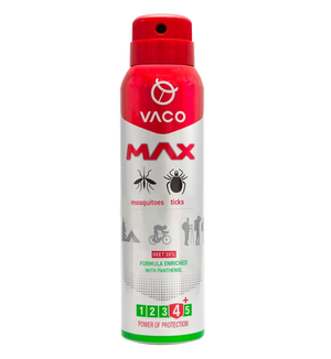 Purškalas nuo uodų ir erkių su pantenoliu Vaco Max, 30% Deet