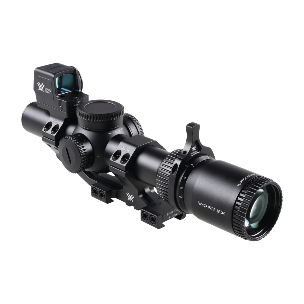 Taktinis kolimatoriaus ir optikos komplektas Vortex AR: Luneta Venom 1-6x24 AR-BDC3 MOA, Kolimatorius Venom 3 MOA