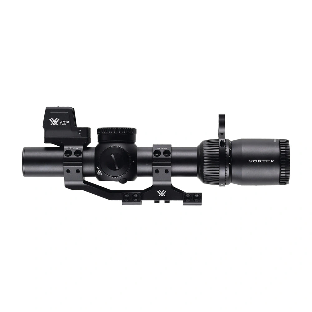 Taktinis kolimatoriaus ir optikos komplektas Vortex AR: Luneta Venom 1-6x24 AR-BDC3 MOA, Kolimatorius Venom 3 MOA