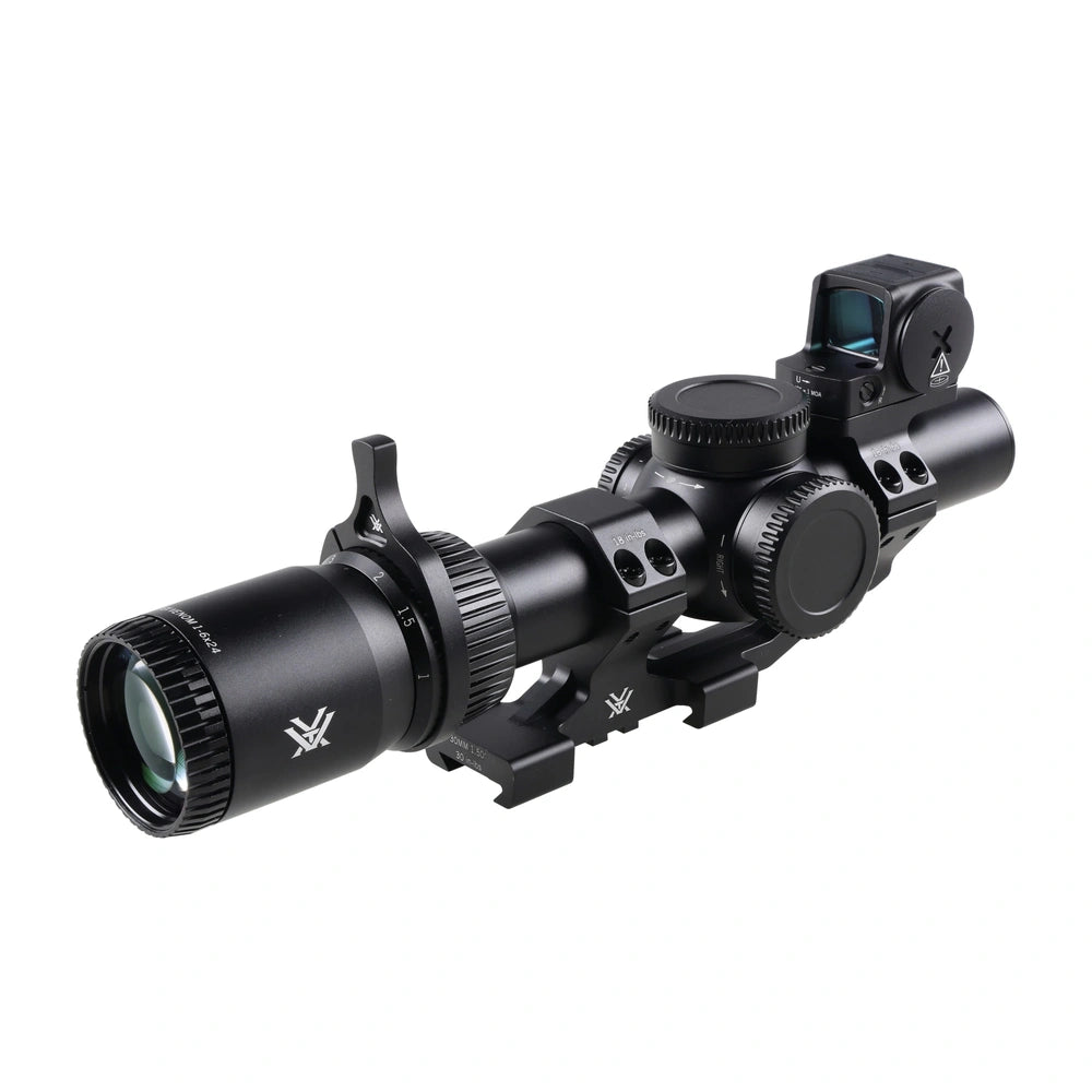 Taktinis kolimatoriaus ir optikos komplektas Vortex AR: Luneta Venom 1-6x24 AR-BDC3 MOA, Kolimatorius Venom 3 MOA