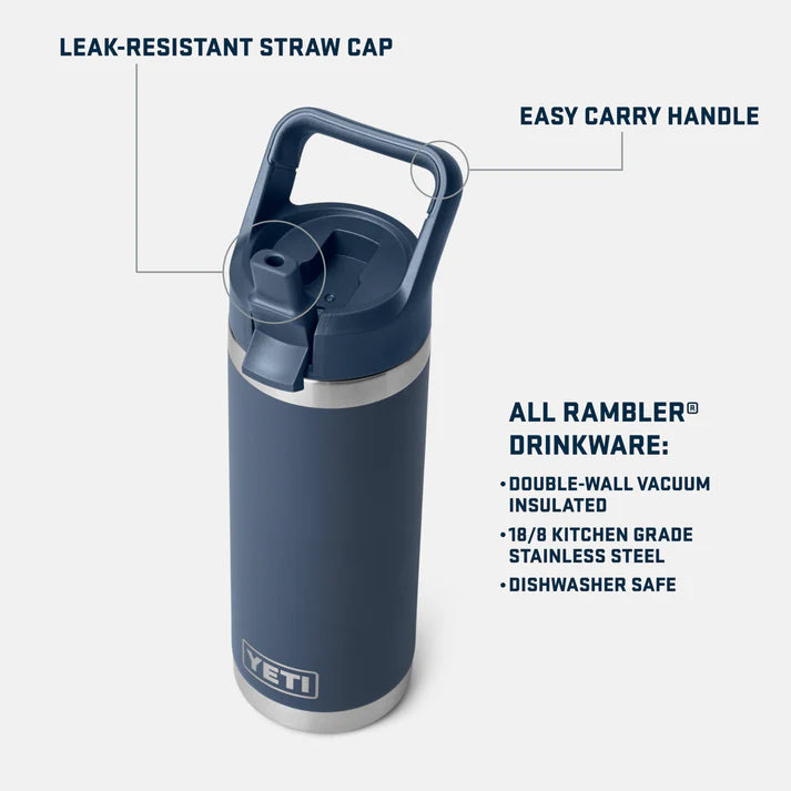 Termo gertuvė YETI RAMBLER® Straw Bottle