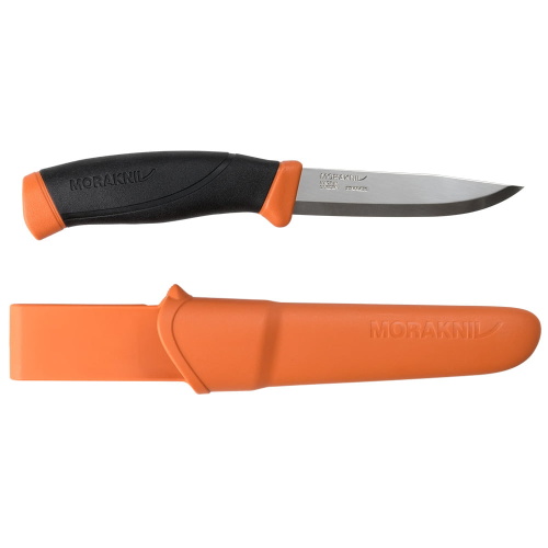 peilis-mora-morakniv-Companion-S-stainless-steel-nerudijancio-plieno-oranzinis-orange-rankinis-standziaasmenis-ebunkeris.lt-bunkeris