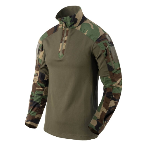 Taktiniai marškinėliai Helikon-Tex MCDU Combat Shirt, Woodland Camo spalvos