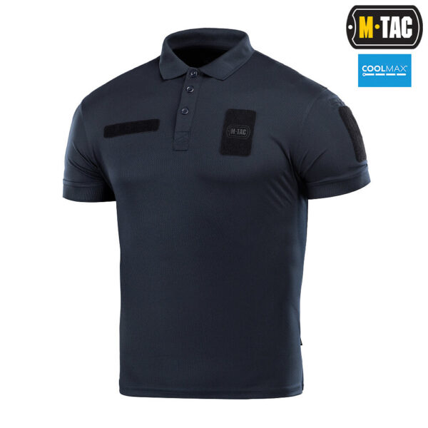 Polo stiliaus taktiniai marškinėliai M-TAC POLO TACTICAL COOLMAX, mėlynos spalvos, Lietuvos šaulių sąjunga