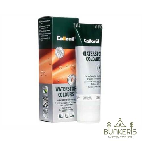 Batų priežiūros kremas COLLONIL WATERSTOP, rudas 75ml.