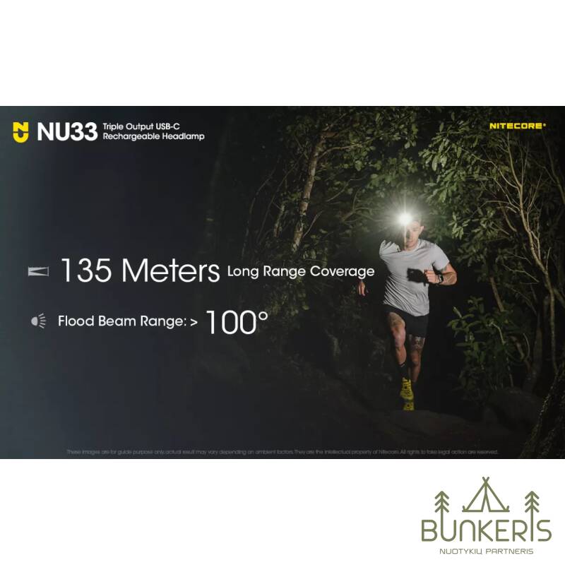 Galvos prožektorius Nitecore NU33, 700lm - Image 6