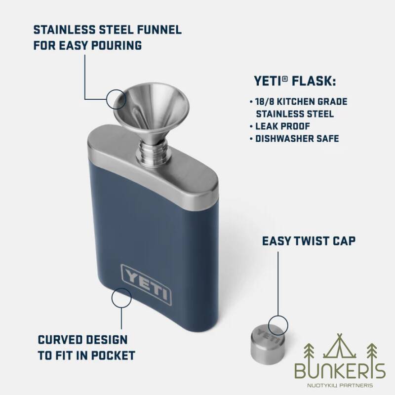 Gertuvė YETI Rambler® Flask - Image 7