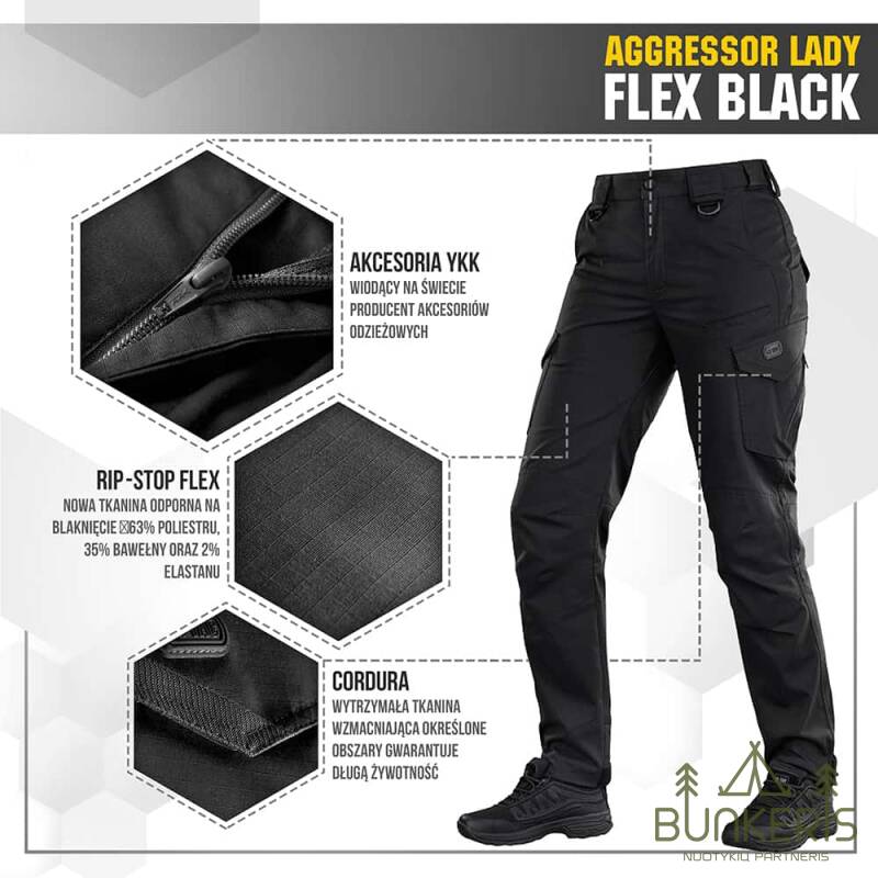 Taktinės kelnės M-Tac Pants Aggressor Lady Flex - Image 5