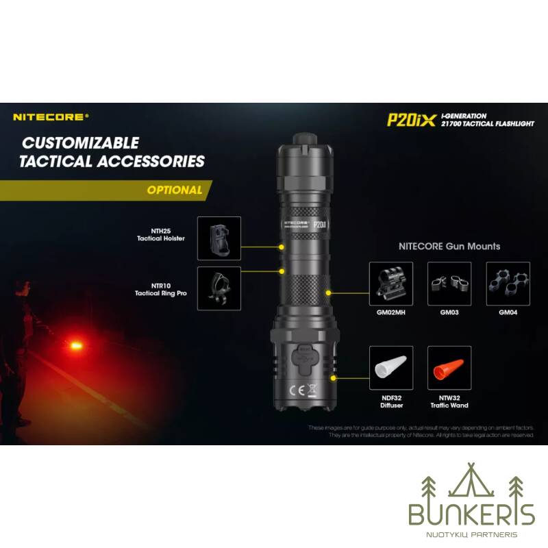 Prožektorius Nitecore P20iX, 4000lm - Image 8