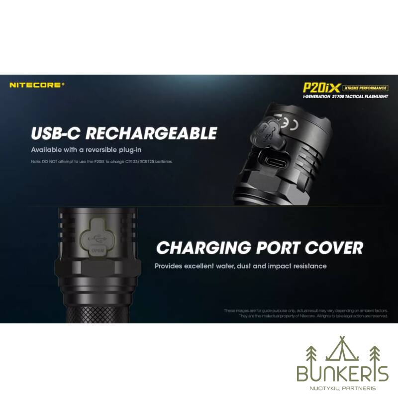 Prožektorius Nitecore P20iX, 4000lm - Image 6