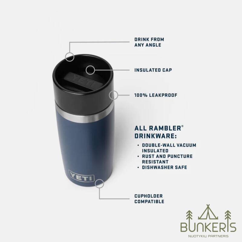 Termo puodelis YETI RAMBLER® Travel Bottle - Image 5